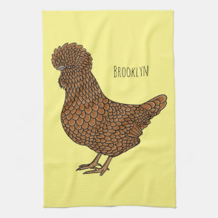 Linge De Cuisine Illustration de poulet à la polis chamois