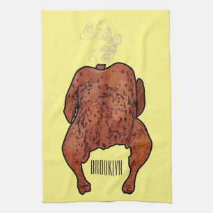 Linge De Cuisine Illustration de poulet rôti