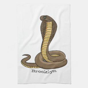 Linge De Cuisine Illustration de serpent à cobra Brown