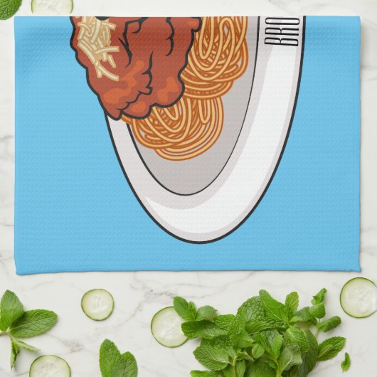 Linge De Cuisine Illustration de Spaghetti (Plié)