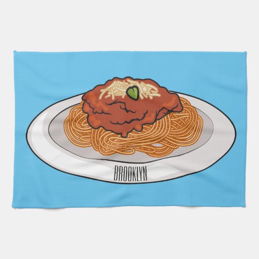 Linge De Cuisine Illustration de Spaghetti (Horizontal)