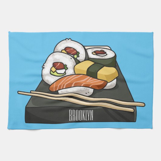 Linge De Cuisine Illustration de sushi (Horizontal)