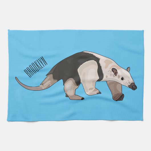 Linge De Cuisine Illustration de Tamandua (Horizontal)