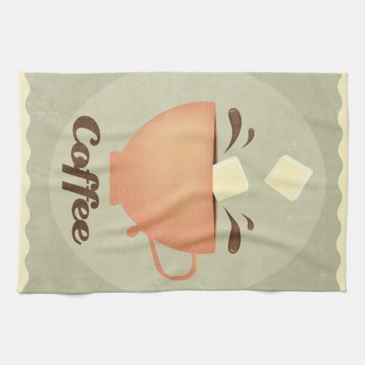 Linge De Cuisine Illustration de tasse de café (Horizontal)