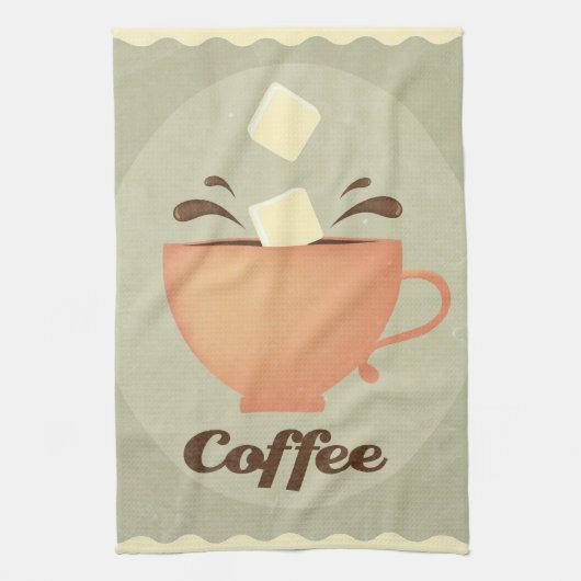Linge De Cuisine Illustration de tasse de café (Vertical)