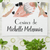 Linge De Cuisine Illustration de verdure aux cœurs de cacatoès mign (Plié)
