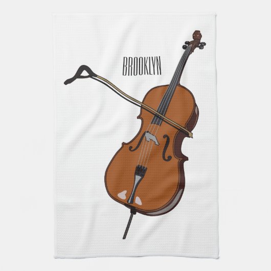 Linge De Cuisine Illustration de violoncelle (Vertical)