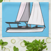 Linge De Cuisine Illustration de voilier (Plié)