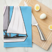 Linge De Cuisine Illustration de voilier (Quart Plié)