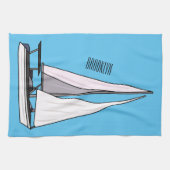 Linge De Cuisine Illustration de voilier (Horizontal)