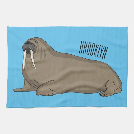 Linge De Cuisine Illustration de Walrus (Horizontal)