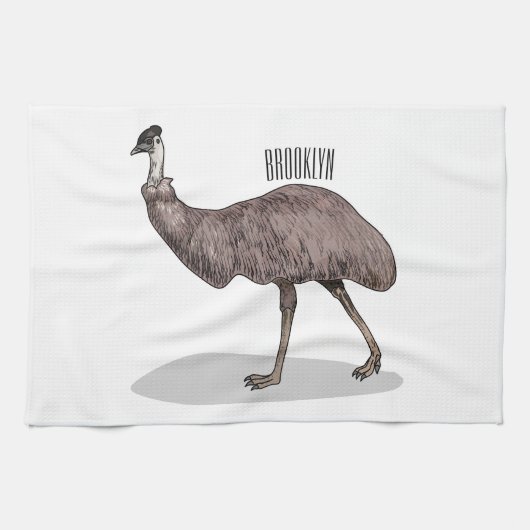 Linge De Cuisine Illustration d'Emu bird (Horizontal)