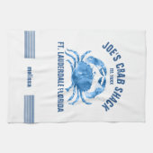 Linge De Cuisine Illustration des aquarelles à main de crabe bleu m (Horizontal)