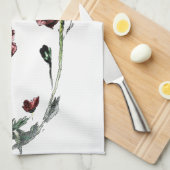 Linge De Cuisine Illustration des fleurs de papillon (Quart Plié)