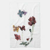 Linge De Cuisine Illustration des fleurs de papillon (Vertical)