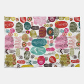 Linge De Cuisine Illustration des fleurs peintes à main rétro (Horizontal)