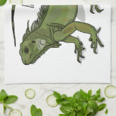 Linge De Cuisine Illustration d'Iguana (Plié)
