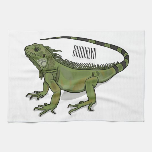 Linge De Cuisine Illustration d'Iguana (Horizontal)