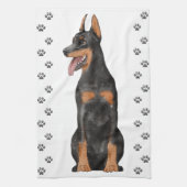 Linge De Cuisine Illustration Doberman (Vertical)