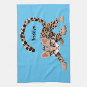 Linge De Cuisine Illustration d'ocelot mignon (Vertical)