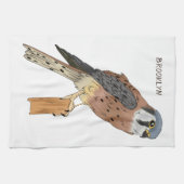 Linge De Cuisine Illustration d'oiseau américain Kestrel (Horizontal)
