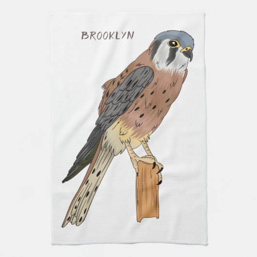Linge De Cuisine Illustration d'oiseau américain Kestrel (Vertical)