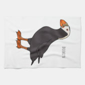 Linge De Cuisine Illustration d'oiseau bouffon touffu (Horizontal)