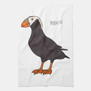 Linge De Cuisine Illustration d'oiseau bouffon touffu