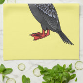 Linge De Cuisine Illustration d'oiseau cormoran à pattes rouges (Plié)