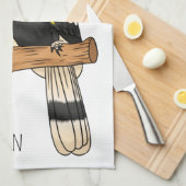 Linge De Cuisine Illustration d'oiseau de grande corneille (Quart Plié)