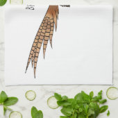 Linge De Cuisine Illustration d'oiseau faisan à cou circulaire (Plié)