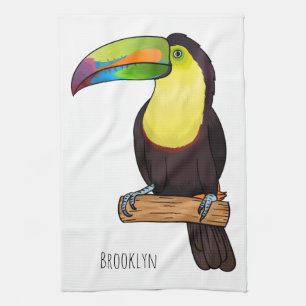 Linge De Cuisine Illustration d'oiseau toucain à bec de Keel