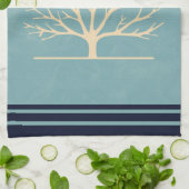 Linge De Cuisine Illustration d'Oiseaux oranges modernes dans un gr (Plié)