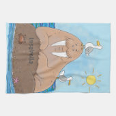 Linge De Cuisine Illustration drôle de morse joyeux (Horizontal)