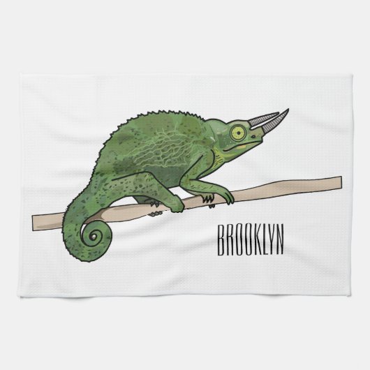 Linge De Cuisine Illustration du caméléon de Jackson (Horizontal)