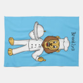 Linge De Cuisine Illustration du chef mignon lion (Horizontal)