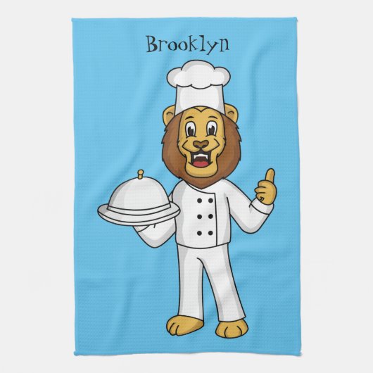 Linge De Cuisine Illustration du chef mignon lion (Vertical)