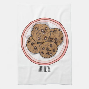 Linge De Cuisine Illustration du cookie de puce à chocolat