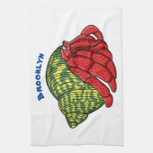 Linge De Cuisine Illustration du crabe mignon (Vertical)