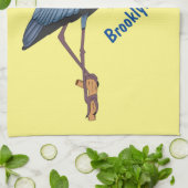 Linge De Cuisine Illustration du grand héron bleu (Plié)