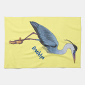Linge De Cuisine Illustration du grand héron bleu (Horizontal)