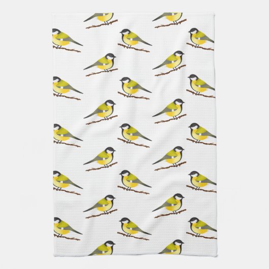 Linge De Cuisine Illustration du Motif d'oiseau magnifique (Vertical)