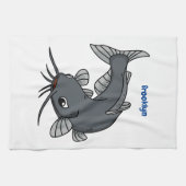 Linge De Cuisine Illustration du poisson-chat mignon (Horizontal)