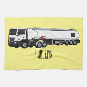 Linge De Cuisine Illustration du transport de carburant par camion-