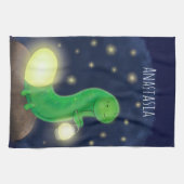 Linge De Cuisine Illustration du ver vert mou (Horizontal)