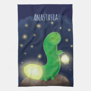 Linge De Cuisine Illustration du ver vert mou