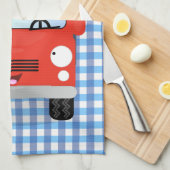 Linge De Cuisine Illustration d'un camion kawaii rouge mou (Quart Plié)