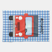 Linge De Cuisine Illustration d'un camion kawaii rouge mou (Horizontal)