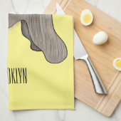 Linge De Cuisine Illustration d'un chien hound afghan (Quart Plié)