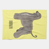 Linge De Cuisine Illustration d'un chien hound afghan (Horizontal)